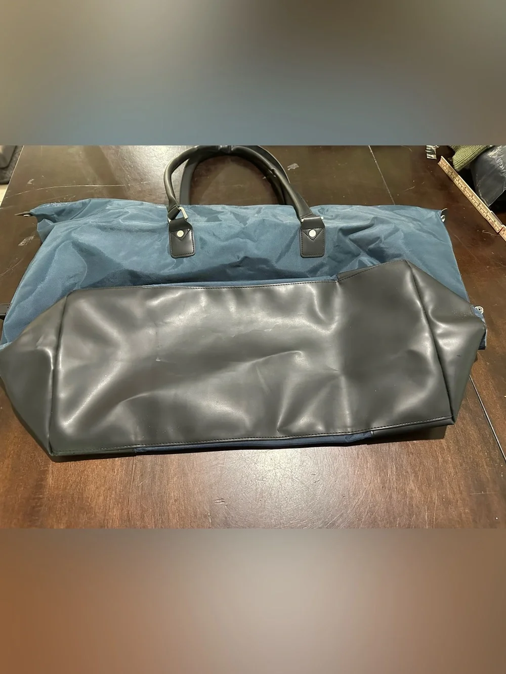 Disney Navy weekender Duffel Tote with Black Trim and Mickey logo